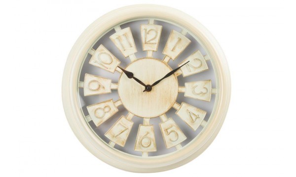 Sieninis laikrodis ANTIQUE, kreminės sp., D33.5x4.5cm