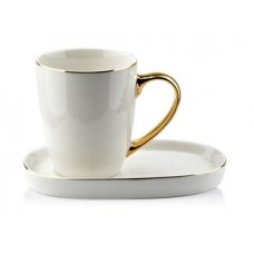 Affek Design puodelis su lėkštute , 400 ml/10,8x18,2 cm