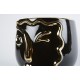 Keramikinis dubuo FACE, juodos/auksinės sp., 20x20x21cm
