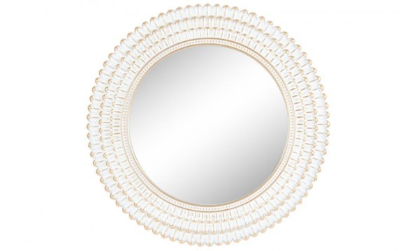 Sieninis veidrodis ANTIQUE, baltos/auksinės sp., D76x4