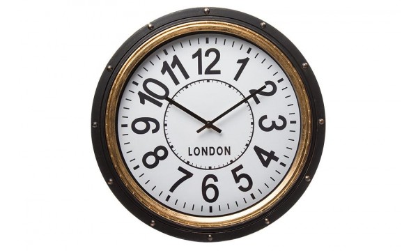 Sieninis laikrodis ANTIQUE, juodos/auksinės sp., D40x5cm