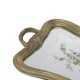 Padėklas su veidrodžiu aukso spl, 35x3x24,5 cm