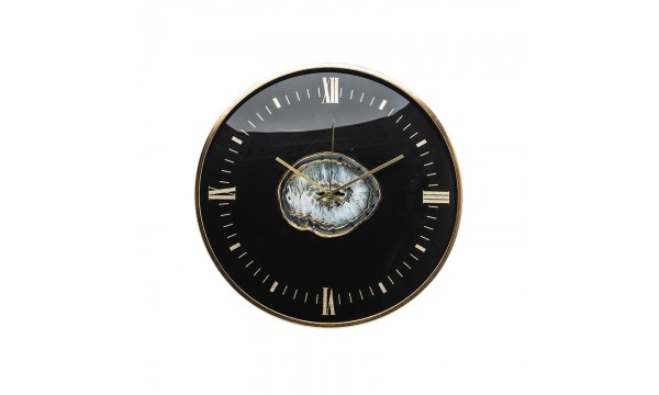 Laikrodis sieninis juodas 45x45x4,5 cm