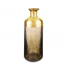 Vaza stiklinė rudos/aukso spalvos 30,5×10,5×10,5 cm