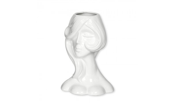 Vaza keramikinė balta Mergina 21×14.5×30.8 cm