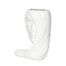 Vaza keramikinė balta Mergina 19.5×13.5×26 cm